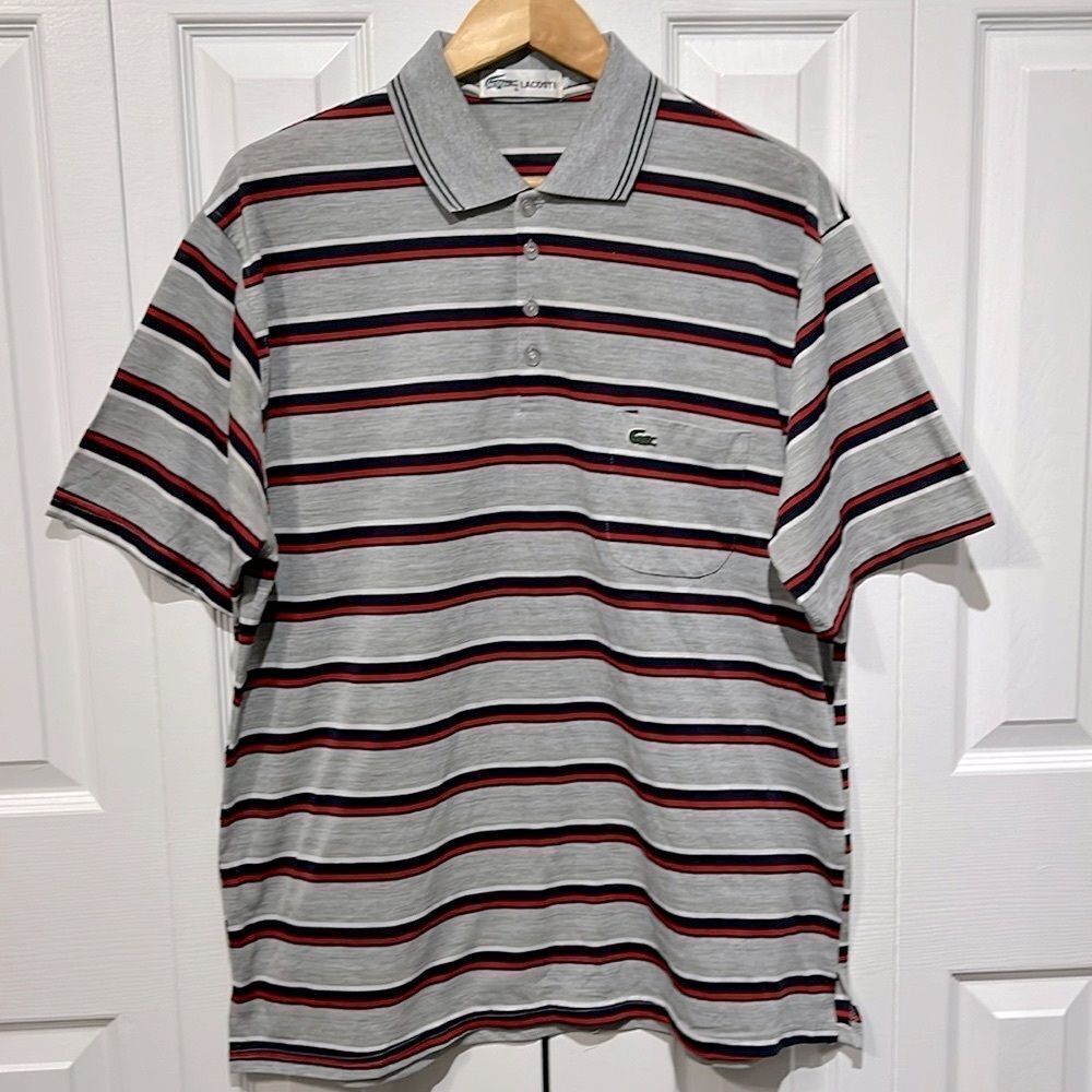 Lacoste Men’s Striped Short Sleeve Polo Shirt Size XL